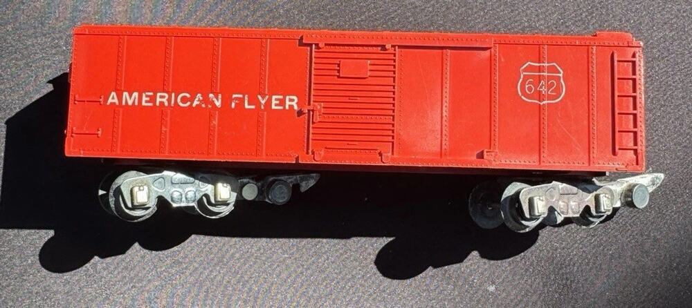 American Flyer Post War # 642 Red Freight Train Box Car -LO15